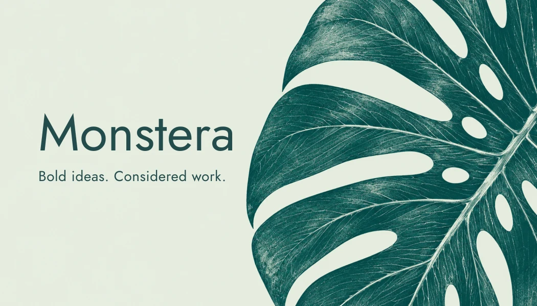 Monstera business card front