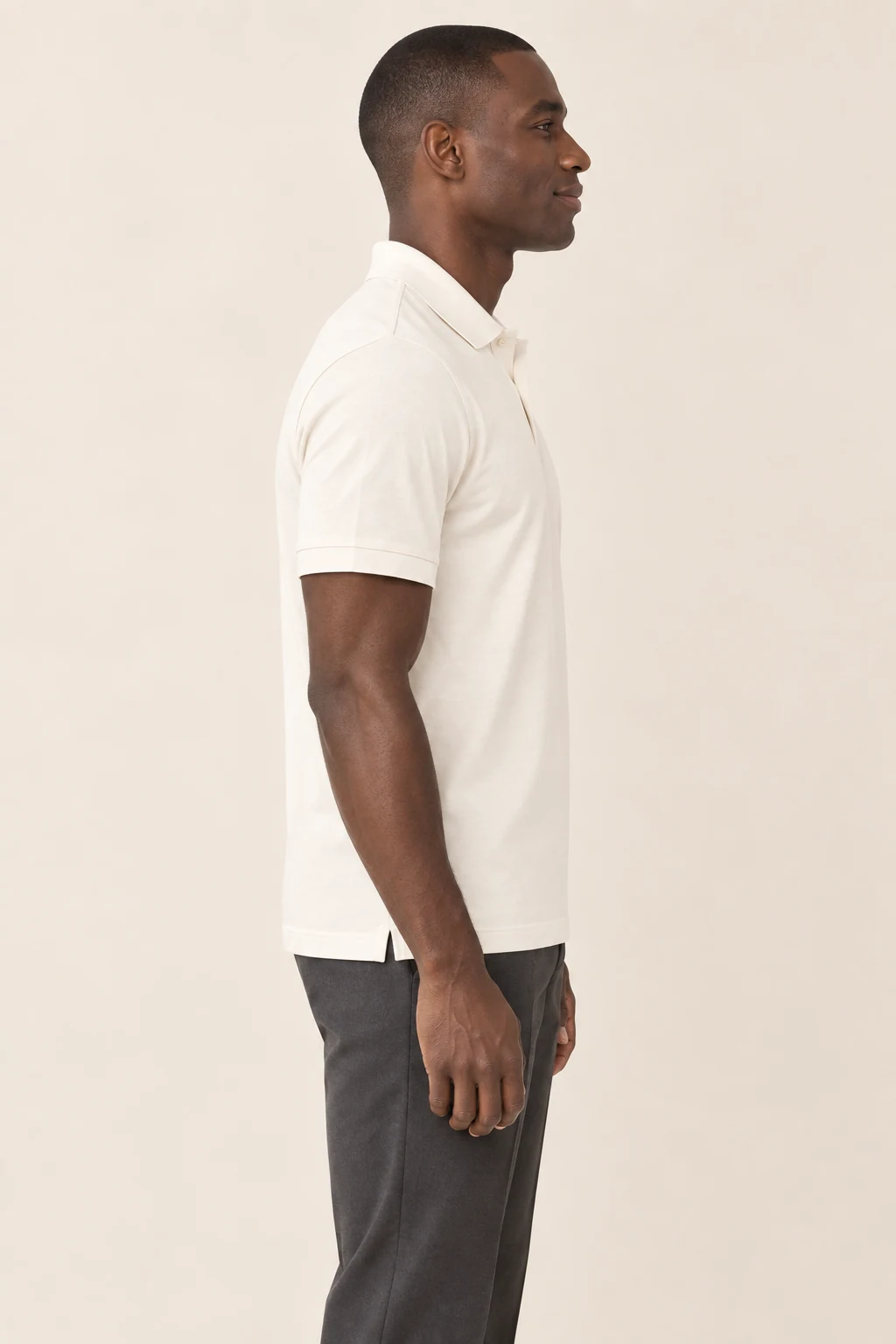 Polyester Polo left side garment preview
