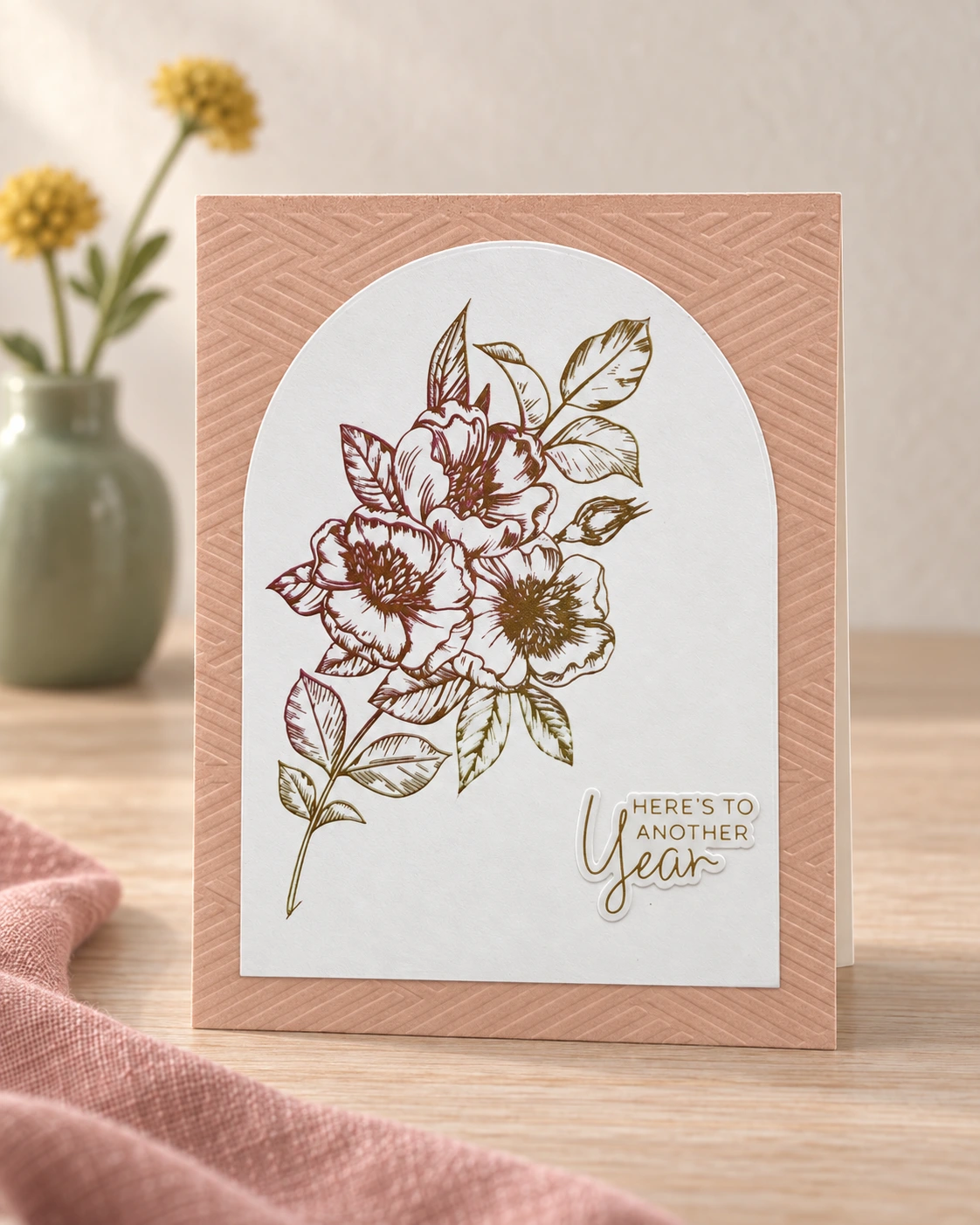 Here’s to another year handmade greeting card
