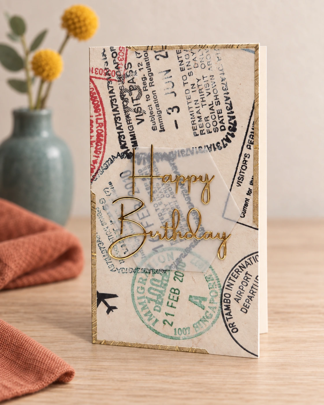 A birthday adventure handmade greeting card