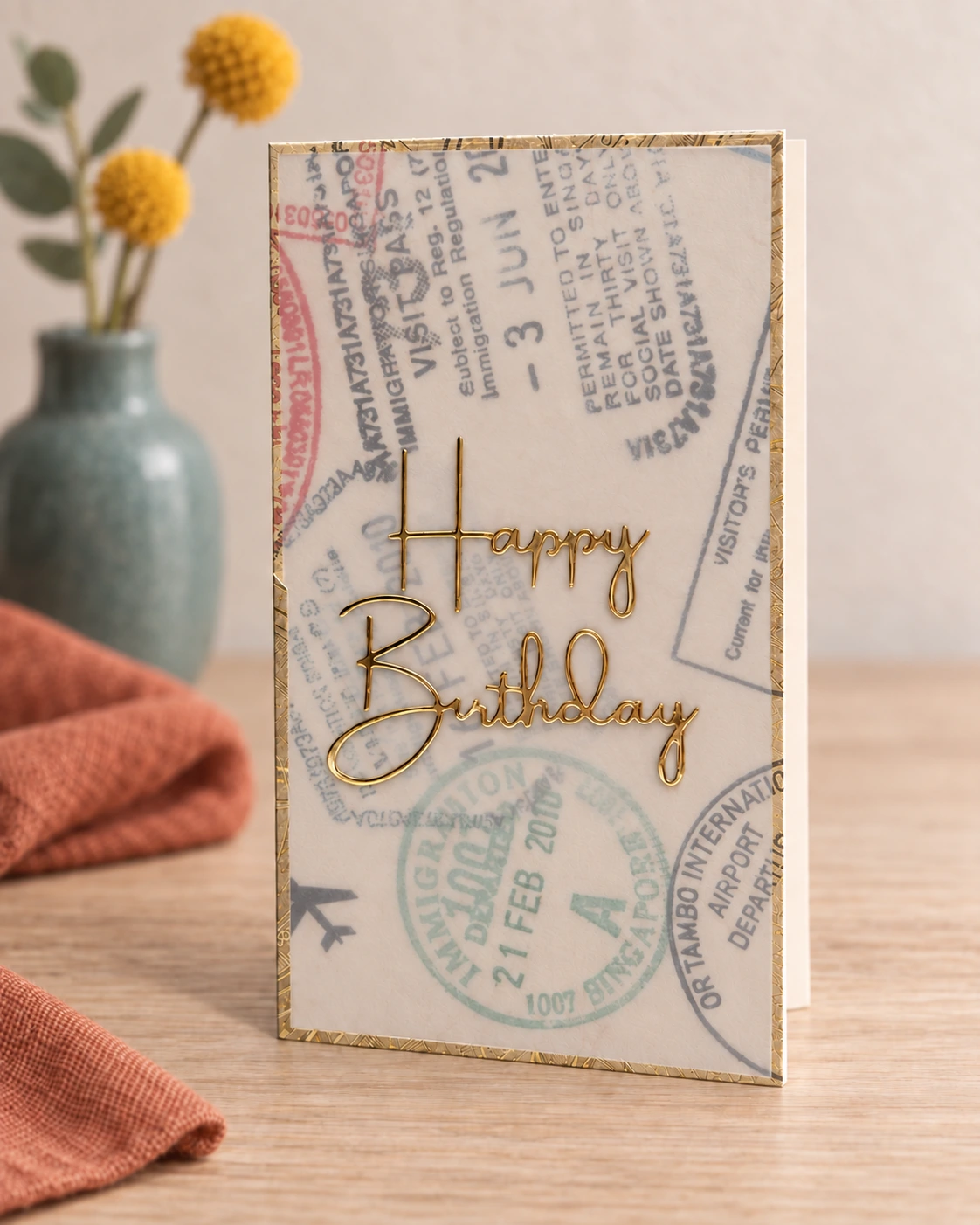 A birthday adventure handmade greeting card
